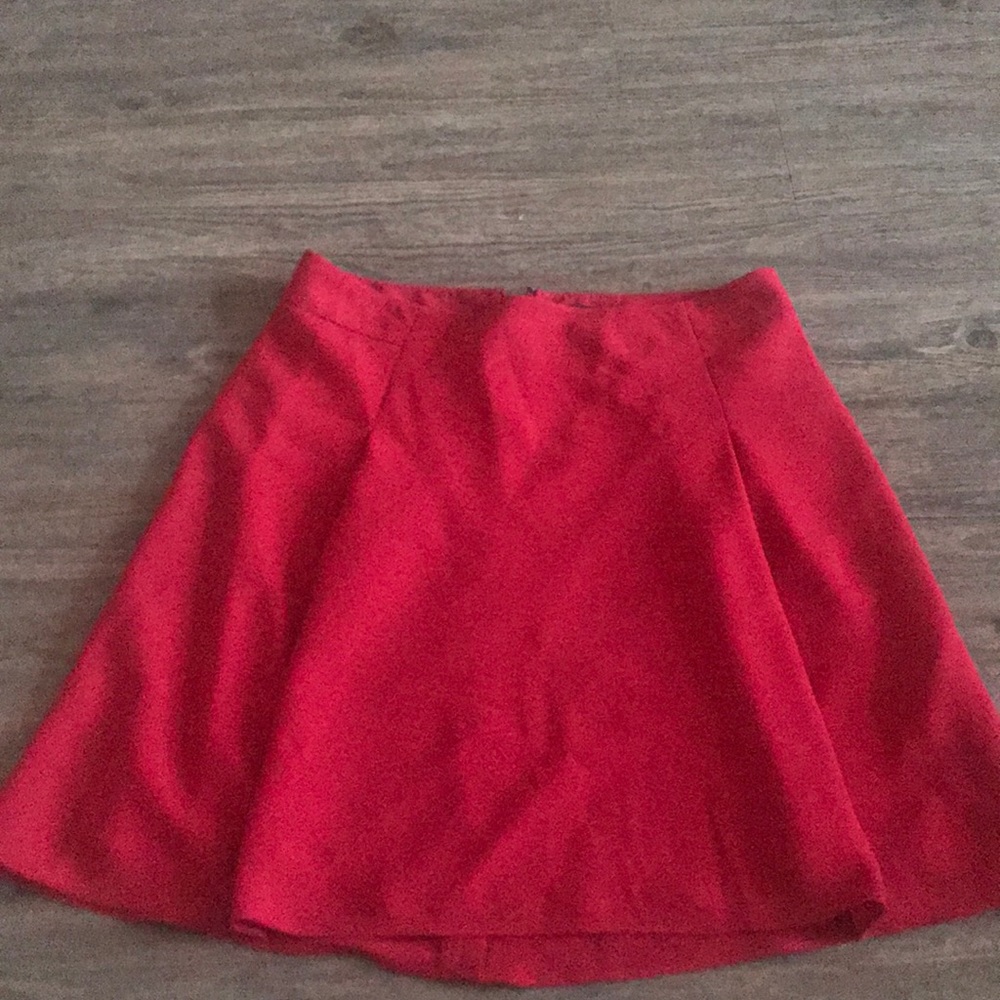 The limited red A-line skirt